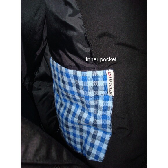 New NWT Mens M $300 Ben Sherman London Down Blend Coat Removable Hood Black Warm - Picture 9 of 14